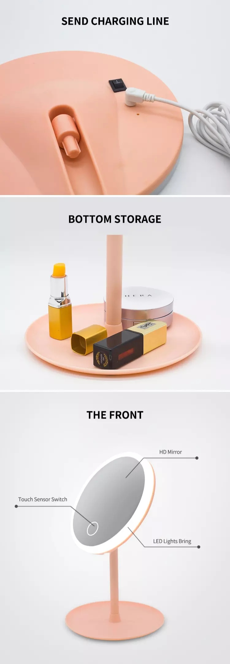 يتوهم مخصص الصمام الغرور الجدول حامل ماكياج مرآة