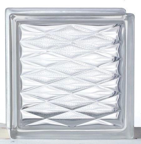 Clear Lattice Glass Blocks 190*190*80mm Glass Brick