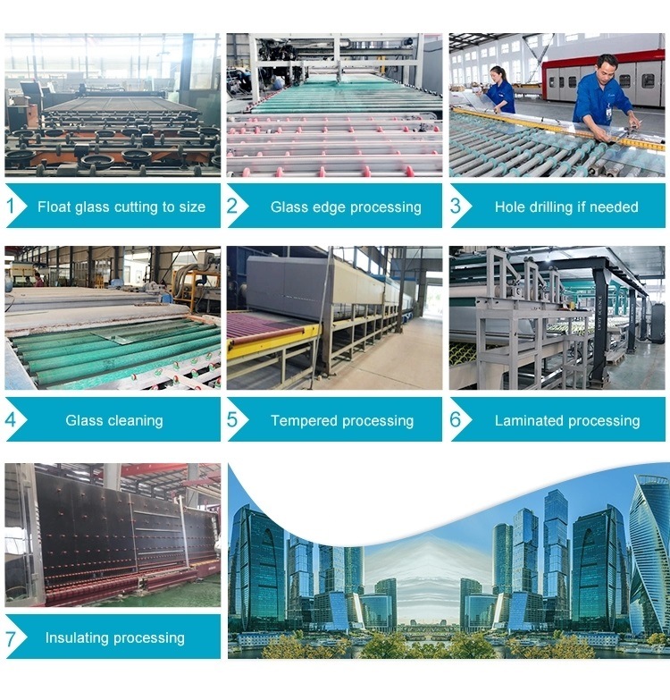 مصنع مصنع 6MM 8MM 10MM 12MM المباني نافذة واضح زجاج مغلفة في الصين