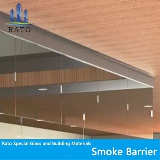 Fire proof glass for smoke protection use in supermarket