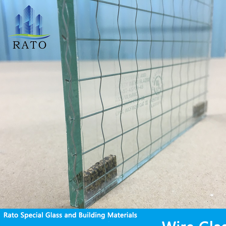 Ce Certificated 6mm, 8mm, 10mm, Frosted Wire Mesh Decorative Laminated Glass for Window