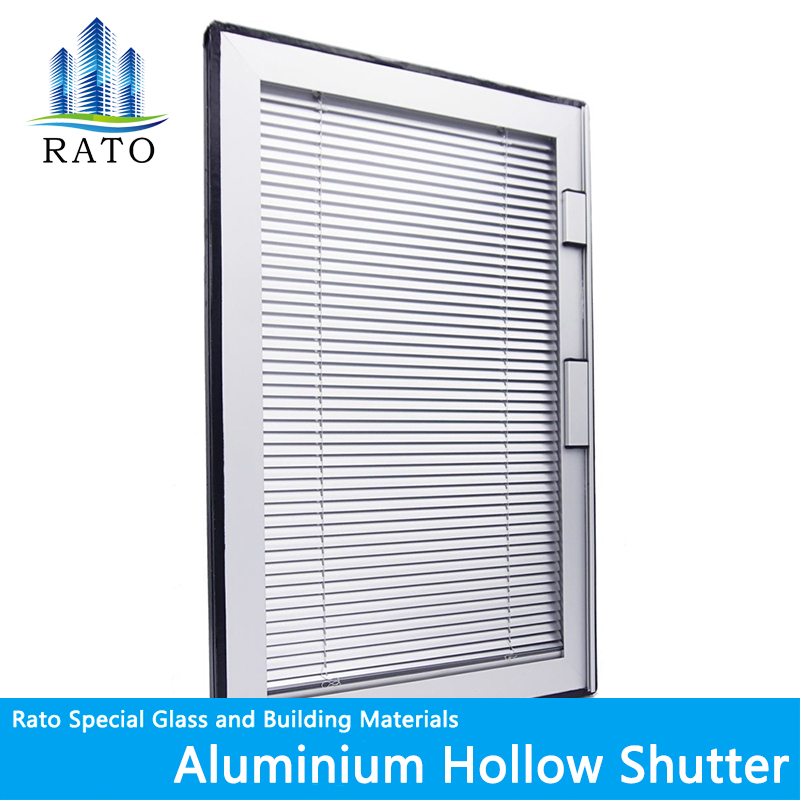 Aluminum Office Curtains And Blinds with Hollow Glass Inserts Blinds Office Hollow Blinds