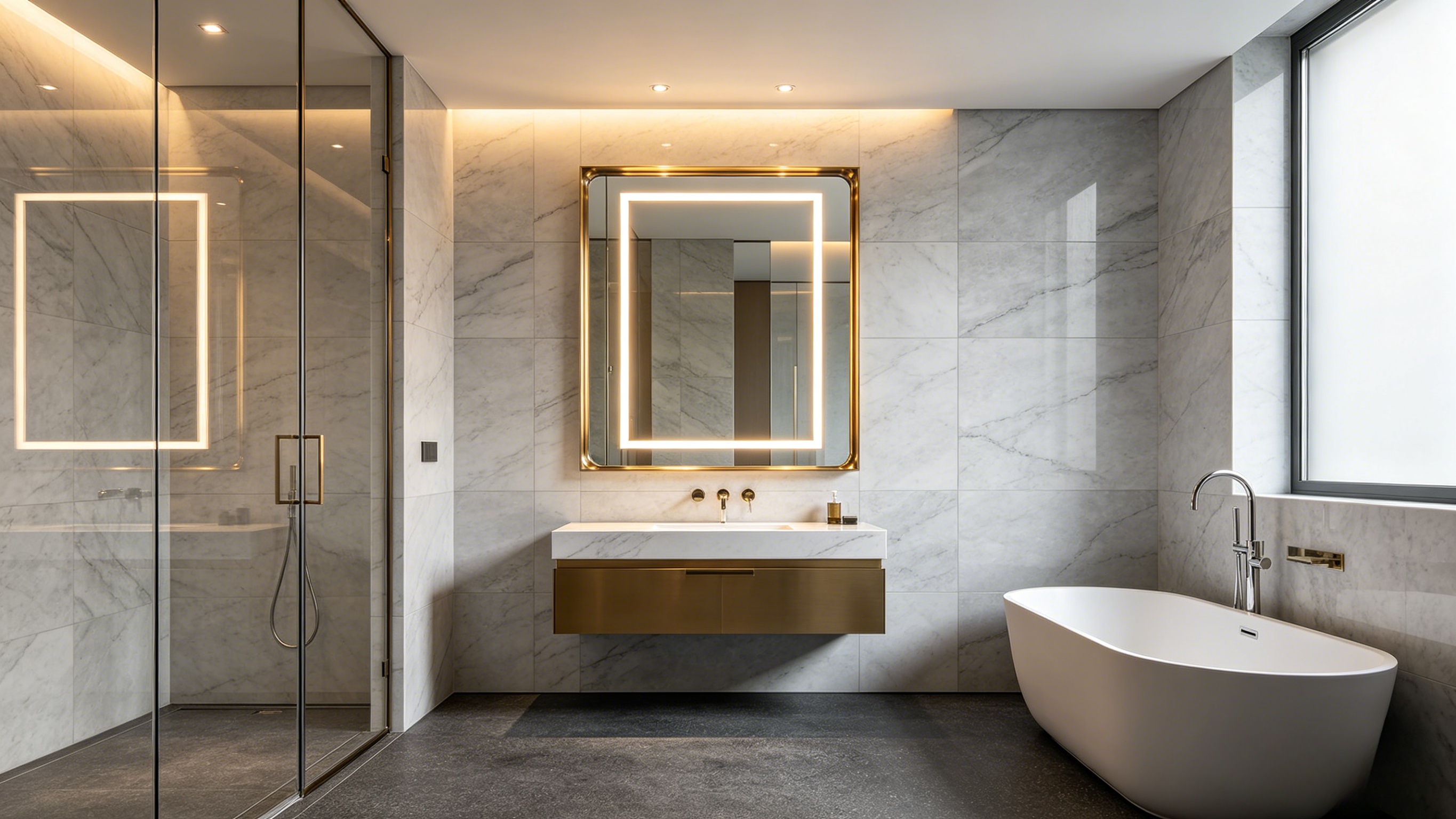 LED Bathroom Mirrors with Lights for Hotels, Residential & Commercial Projects