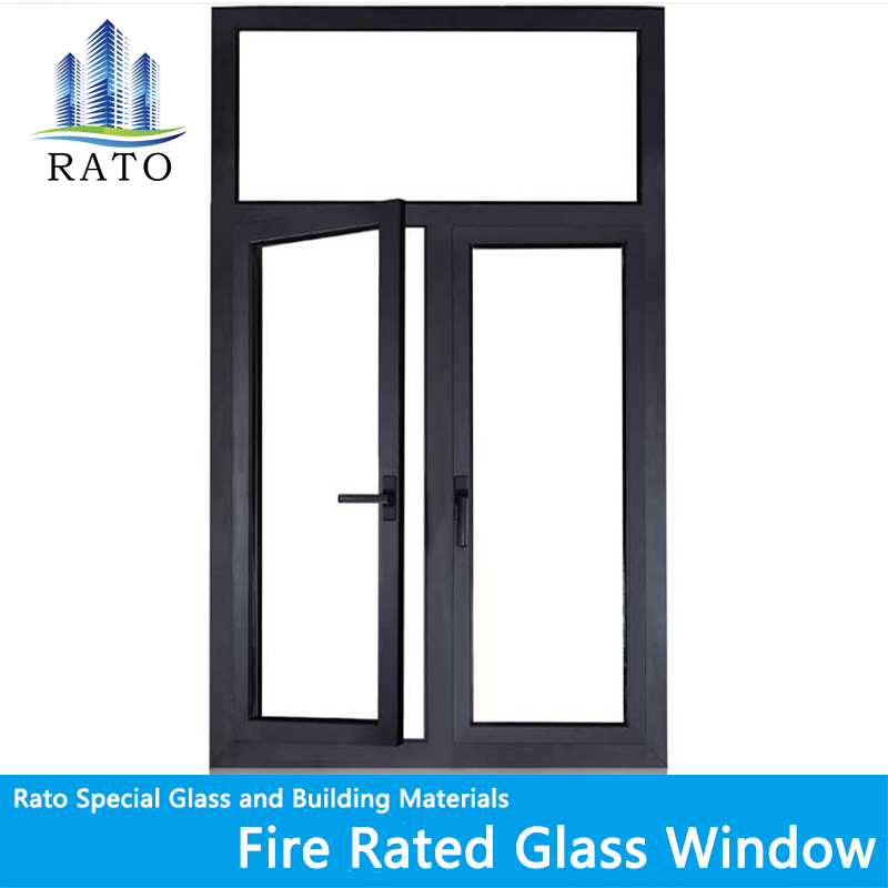 New Design Customized Powder Coated Steel Section Fire Rated Window